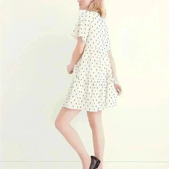 Madewell XS Cotton-Linen Lorelei Mini Dress in Clip Dot RETAIL $98 - Picture 2 of 9